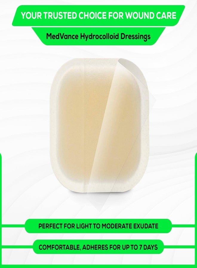 ضمادة ميدفانس الماصة ذات الحواف الهيدروكولويدية للجروح الكبيرة - ضمادات لاصقة مقاومة للماء ولطيفة على البشرة - ضمادة كبيرة سهلة الاستخدام - العناية بالجروح والضمادات للجروح والمزيد (ضمادة 2 بوصة × 2 بوصة) (علبة من 10 ضمادات) - Image 5